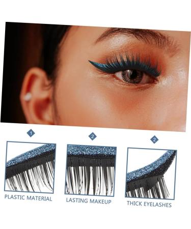 Housoutil 8 Pairs Glitter Eyeliner Stickers Eye Makeup Sticker Eyeliner Decal Strips Cosmetic Applique Strip 1 count (Pack of 1) As Shown - Buy Online on GoSupps.com