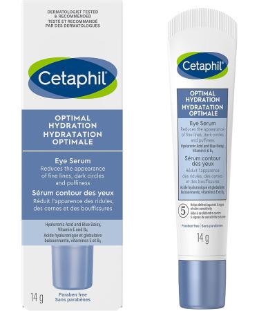 Cetaphil Optimal Hydration Eye Serum For Wrinkles Dark Circles and Puffiness & Optimal Hydration Illuminating Lotion Serum (30ml) - Face Serum with Hyaluronic Acid - Buy Online on GoSupps.com