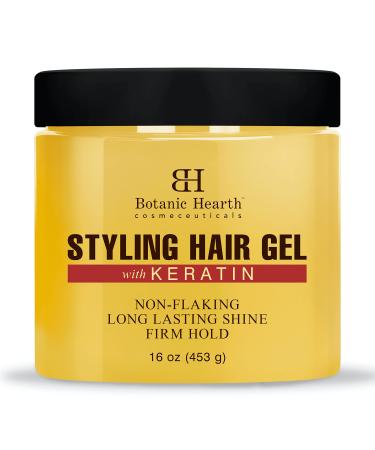 Botanic Hearth Hair Gel - with Keratin Protein - Styling Gel for Curly  Frizzy  Straight  Wavy & Fine Hair - Flake Free  Strong Hold and Shine - For All Hair Types - Men & Women - Made in USA - 16 oz - Buy Online on GoSupps.com