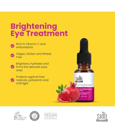 Buy SKIN SUPERFOOD Pomegranate Brightening Eye Serum - 100% Natural & Vegan 15ml | International Shipping Available - Buy Online on GoSupps.com