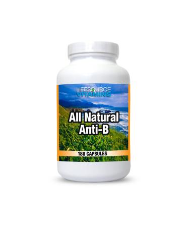 LifeSourceVitamins All Natural Anti-B for Immune Support 15 All Natural Ingredient with Echinacea & Garlic Extract 180 Immune Defense Capsules