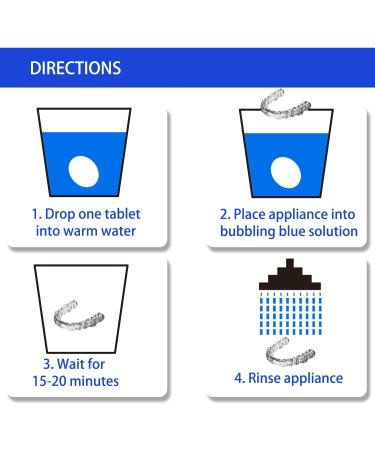 Retainer Cleaning Tablets 120ct - 4 Months Supply | Mouth Guard Cleaner, Remove Stains & Odor, Prevent Brace Discoloration, Mint Flavor - Buy Online on GoSupps.com