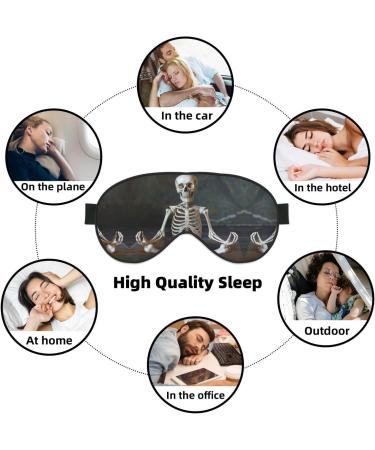 Skeletons Yoga Print Double-Sided Eye Mask Soft and Light Blocking for Enhancing Sleep Quality - Buy Online on GoSupps.com