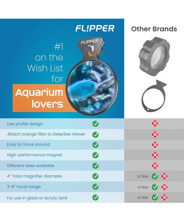 FL!PPER Flipper DeepSee Magnified Magnetic Aquarium Viewer 4" STD 4" - Buy Online on GoSupps.com