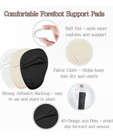 Metatarsal Pads Women Ball of Foot Cushions 3 Pairs Gel Pads Shoe Inserts for Pain Relief and Comfort - Buy Online on GoSupps.com