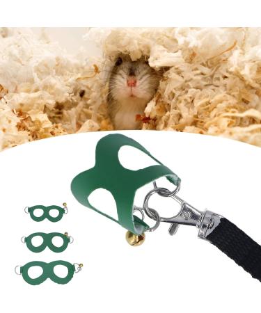 Asixxsix Hamster Dishwear & Leash Set | Synthetic Leather Crockery & Nylon Line for Guinea Pigs Hamsters Ferrets Chinchillas - 3 Sizes Available (Green) - Buy Online on GoSupps.com