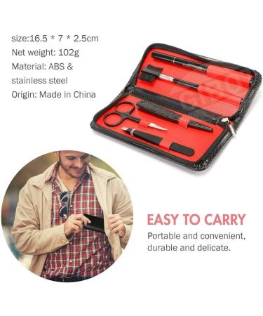 Grendly 5 Piece Eyebrow Care Set - Stainless Steel Tweezers Scissors Comb & Pen - Perfect Eyebrow Grooming Kit for Flawless Brows - Buy Online on GoSupps.com