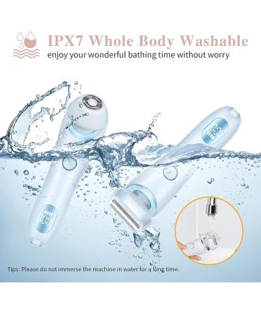 Elegant Electric Shaver for Women | Rechargeable 2-in-1 Razor for Body & Bikini | Cordless Hair Removal Trimmer | IPX7 Waterproof | Blue - Buy Online on GoSupps.com