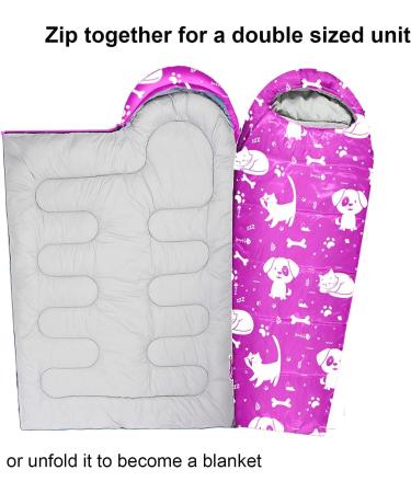 ANJ Outdoors Youth and Kids 32F - 59F Sleeping Bag - Pink Mummy Style Lightweight Bag for Boys and Girls | Indoor/Outdoor Sleeping Bag for Kids up to 4'3 - Buy Online on GoSupps.com