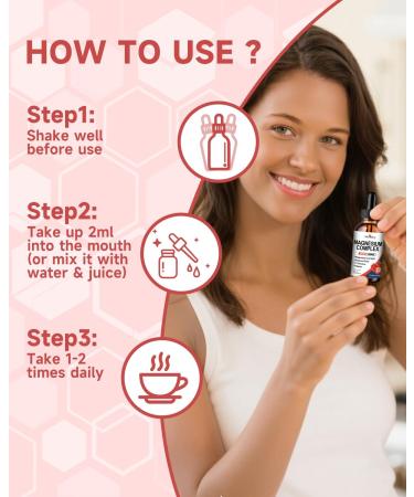 Magnesium Glycinate Liquid 400mg High Absorption Magnesium Complex supplemen with Vitamin B6 D C to Support Sleep Muscle Nerve Health Non-GMO Gluten Free Vegan (2 Fl Oz/Strawberry) Strawberry 2 Fl Oz (Pack of 1) - Buy Online on GoSupps.com