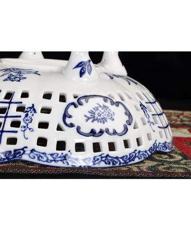 Fruit Basket Bowl Porcelain Fruit Bowl for Kitchen Counter Chinese Retro Candy Fruit Bowl Server Ceramic Decorative Fruit Basket Fruit Bowls - Buy Online on GoSupps.com