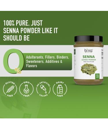 bixa BOTANICAL Senna Leaves Powder (Cassia angustifolia), Ayurvedic Herbal Supplement to Support Digestive Function, Gluten Free, Non-GMO, Steam Treated, Vegan, 100% Pure | 200g / 7oz 7.05 Ounce (Pack of 1) - Buy Online on GoSupps.com