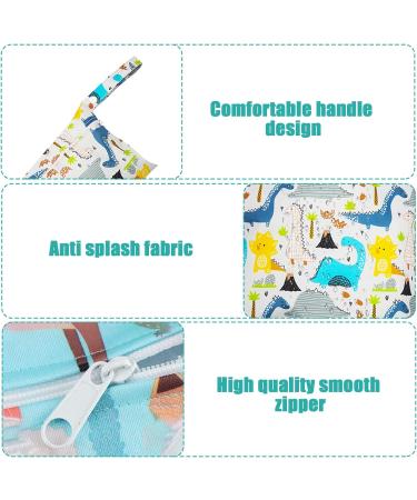Runup 3pcs Waterproof Wet Bag Set | Reusable Wet Dry Cloth Diaper Bags with Zippered Closure and Snap Handle | Baby Wet Bag for Nappies & Dirty Clothes - Buy Online on GoSupps.com