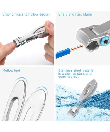 Uraqt Large Stainless Steel Nail Clipper - Ideal for Thick Nails Wide Jaw Toenail Scissors with Nail Files for Men & Women - Perfect for Easy Grooming - Buy Online on GoSupps.com