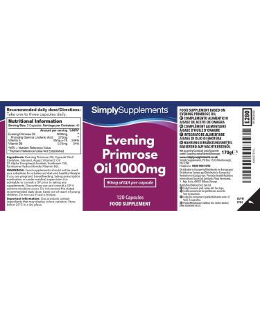 Super Strength Evening Primrose Oil 1000mg | 120 Capsules | UK-Made - Buy Online on GoSupps.com