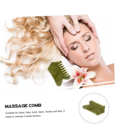 Buifulsic Xiuyan Jade Massage Comb | Jade Hair Tool & Head Massager for Skin Care - Buy Online on GoSupps.com