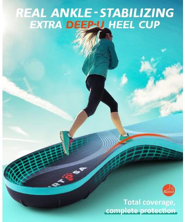 TANSTC Heavy Duty High Arch Support Insoles for Plantar Fasciitis Pain Relief - Men's 8.5-9 - Buy Online on GoSupps.com