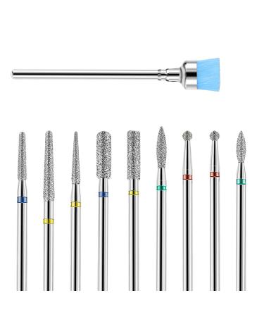 YuxianLB 10 pieces of nail miller attachments nail skin nail drill gel nails essay remove professional ceramic tungsten alloy nail miller bit grinding body set for manicure nail care type 2 - Buy Online on GoSupps.com
