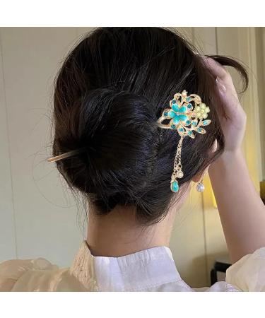 FUIPVGI Vintage Hair Stick Hair Accessories Chinese Chopstick Hair Pins for Women Long Hair Hair Pins Old Hair Clip Classic Retro Accessories Chinese Style Fit Women Girls Party Stylist (Blue) - Buy Online on GoSupps.com