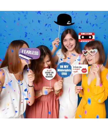 31pcs Taylor Birthday Party Decorations Photo Booth Props TS Party Decorations Photo Props Birthday Party Favors Music Lyrics Photo Booth Props for Girls Party Music Lover Photo Booth Props - Buy Online on GoSupps.com