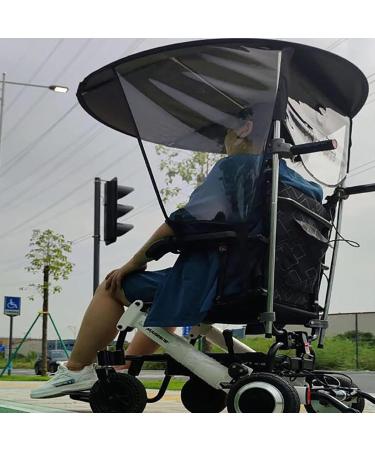 UZIAH Universal Electric Wheelchair Umbrella Canopy Awning Adjustable Outdoor Umbrella Holder Sun Shade Rain Cover for Most Wheelchairs - Buy Online on GoSupps.com