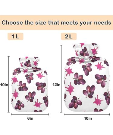 Naanle 1L Hot Water Bottle with Cover - Transparent Heat & Cold Therapy for Pain Relief | Ideal for Bed Hands & Feet - Buy Online on GoSupps.com