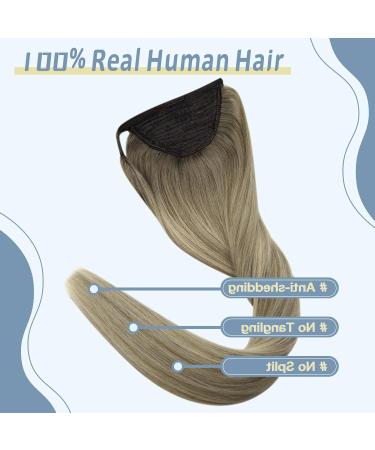 FSHINE PERSCHWANT 50cm Human Hair Ponytail Clip - Light Brown to Blonde Remy Hair 100g #19/8/60 - Perfect for Stunning Hairstyles - Buy Online on GoSupps.com