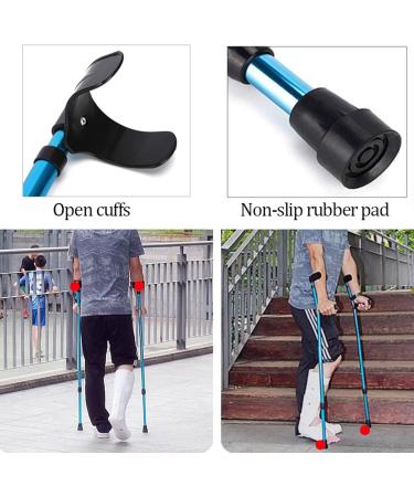 Ergonomic Forearm Crutches for Adults Adjustable Arm Crutches for Women Men Lightweight Aluminum Walker Canes for Height 140-190cm (Size : 1 Unit) Anniversary Lucky Star 1 Pair - Buy Online on GoSupps.com