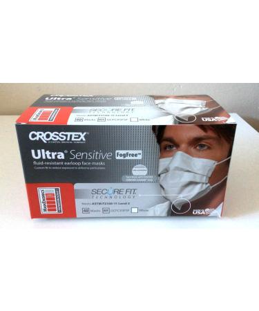 Crosstex CR-GCFCXSF Ultra Sensitive Fogfree Earloop Mask White (Pack of 40)