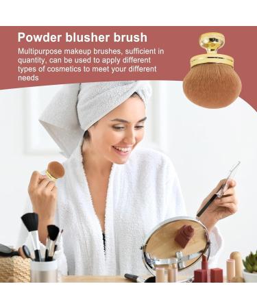 Powder Brush Makeup - Blusher Brush | Multifunction Make up Brush | Setting Powder Brush | Mushroom Head Face Brushes Makeup| Powder Brush for Pressed Powder gold - Buy Online on GoSupps.com