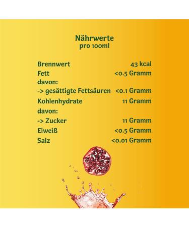 Pfanner Pomegranate Fruit Drink (8 x 1L) - 25% Fruit Content - Bulk Pack Pomegranate Beverage for Refreshing Taste - Buy Online on GoSupps.com