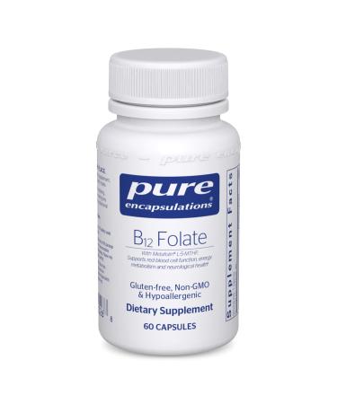 Pure Encapsulations B12 Folate | Energy Supplement to Support Well Being, Nerves, and Cognitive Health* | 60 Capsules - Buy Online on GoSupps.com