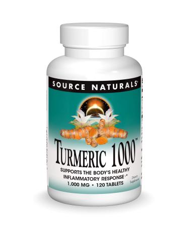 Source Naturals Turmeric 1000 Supports The Body s Healthy Inflammatory Response* 1 000mg - 120 Tablets 120 Count (Pack of 1)