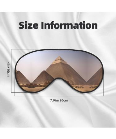 Pyramids of Egypt Print Unisex Sleep Eye Mask | Soft Comfort Eye Shade for Travel & Yoga - International Shipping - Buy Online on GoSupps.com