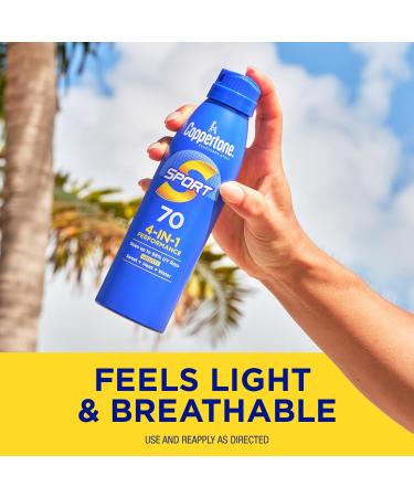 Coppertone SPORT Sunscreen Spray SPF 70 Water Resistant Sunscreen Broad Spectrum SPF 70 Sunscreen Bulk Sunscreen Pack 5.5 Oz Spray Pack of 3 - Buy Online on GoSupps.com