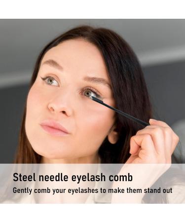 Richerarch 2 Pieces Eyelash Comb Metal Teeth Eyelash Comb Lash Separator Tool Cosmetic Brush Exquisite Makeup Cosmetic Applicator - Buy Online on GoSupps.com