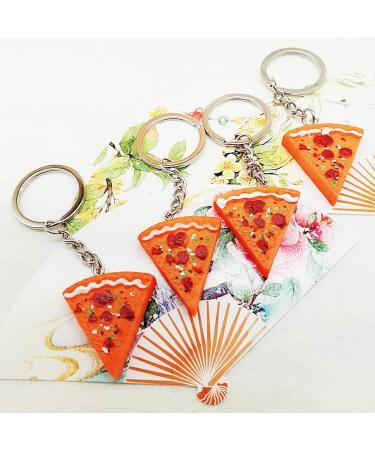 Kuaiyiju Pizza Lover Necklace & Keychain Set - Stylish Resin Jewelry for Food Enthusiasts - Buy Online on GoSupps.com