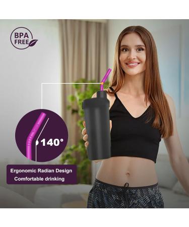 WALFOS 14.5 inch Extra Long Reusable Silicone Straws - 6-Pack for 1/Half Gallon Bottles - Flexible Bendable Straws with Cleaning Brush - 14.5 x 0.4 Diameter - Buy Online on GoSupps.com