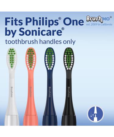 Brushmo Replacement Toothbrush Heads for Philips Sonicare One - Midnight Navy Blue (4 Pack) - Buy Online on GoSupps.com