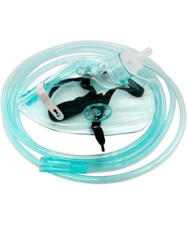 3 Pack XL Adult Elongated Oxygen Mask with 6.6' Tubing and Adjustable Strap - Buy Online on GoSupps.com