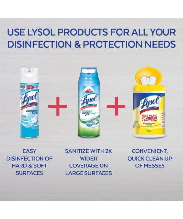 Lysol Disinfectant Spray 12.5oz - Lemon Breeze Scent | Sanitizing & Antibacterial Spray for Home | Kills Germs & Eliminates Odors - Buy Online on GoSupps.com