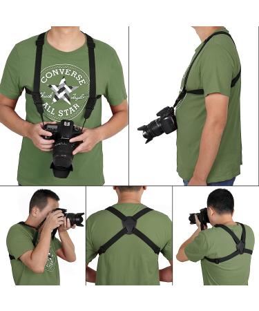 Cross Shoulder Camera Harness Strap for Binoculars & DSLR Cameras - Black - Buy Online on GoSupps.com
