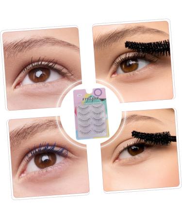 FRCOLOR 5 Pairs Fake Eyelashes Small Mirrors for Crafts Eye Lashes Women Makeup Lash Long Extension Eyeslash Handmade Lashes Magnetic Eyelash Thick Accessories Sharpen 3d Artificial Fiber - Buy Online on GoSupps.com
