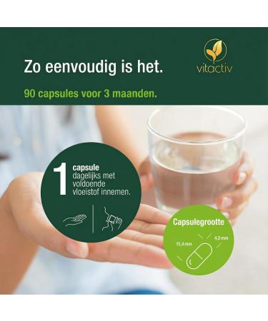 Vitactiv Natural Nutrition VITACTIV Apple cider vinegar capsules high dose 90 pieces 150 mg apple cider vinegar extract 1500 mg powder only 1 capsule per day Apple Cider Vinegar Capsules with vinegar nut vegan without - Buy Online on GoSupps.com