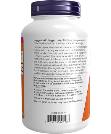 Buy NOW Foods Inositol Powder for Neurotransmitter Support & Cellular Health - 8-Ounce | International Shipping Available - Buy Online on GoSupps.com