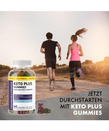 Keto Plus Gummies with L-Arginine Boost Focus & Energy | 60 Fruit Gums for Enhanced Wellness - Buy Online on GoSupps.com