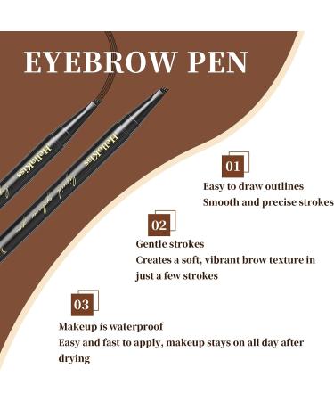 Long-Lasting Smudge-Proof Eyebrow Pencil | Dark Brown Microblading Pen | Water-Resistant - Buy Online on GoSupps.com