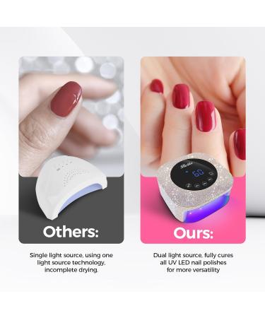 Belle UV LED Nail Lamp - Professional Gel Nail Dryer with 4 Timer Modes & Sparkling Rhinestone Decor - International Shipping Available - Buy Online on GoSupps.com