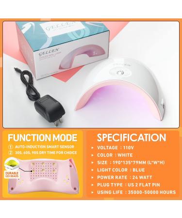 Gellen Gel Nail Polish Starter Kit with UV/LED Light | 10 Nude Colors | 24W Nail Dryer & Base Top Coat | Salon/Home Manicure Set - Buy Online on GoSupps.com