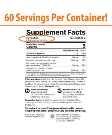 Jigsaw Health Bundle | MagSRT 240 Tablets and Potassium Cocktail (Orange) 60 Servings (Packets) - Buy Online on GoSupps.com